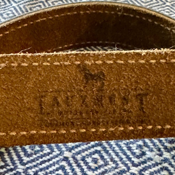 NEW Men's Lauxmont leather belt brown SZ 40 - Picture 2 of 4
